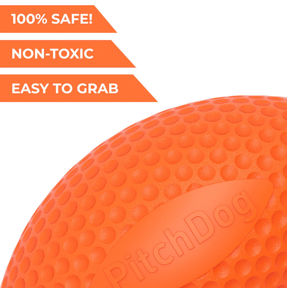 PitchDog Football Dog Toy - Orange