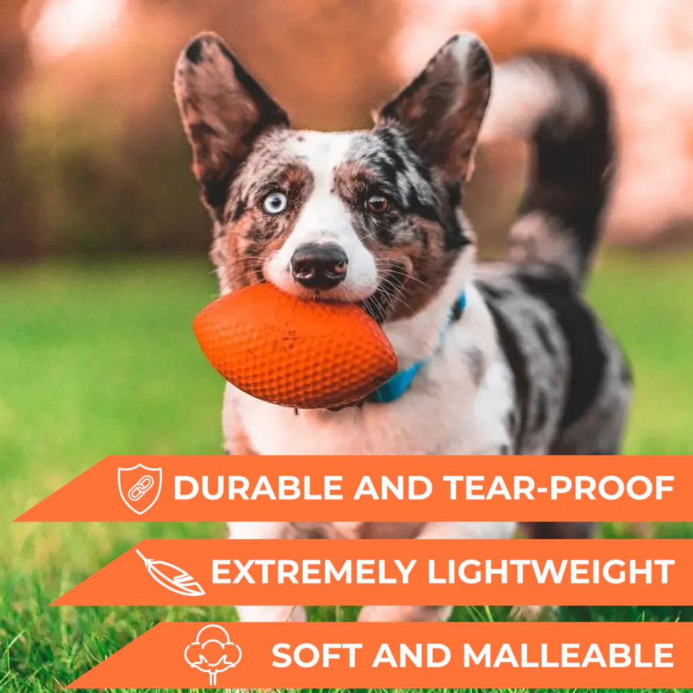 PitchDog Football Dog Toy - Orange