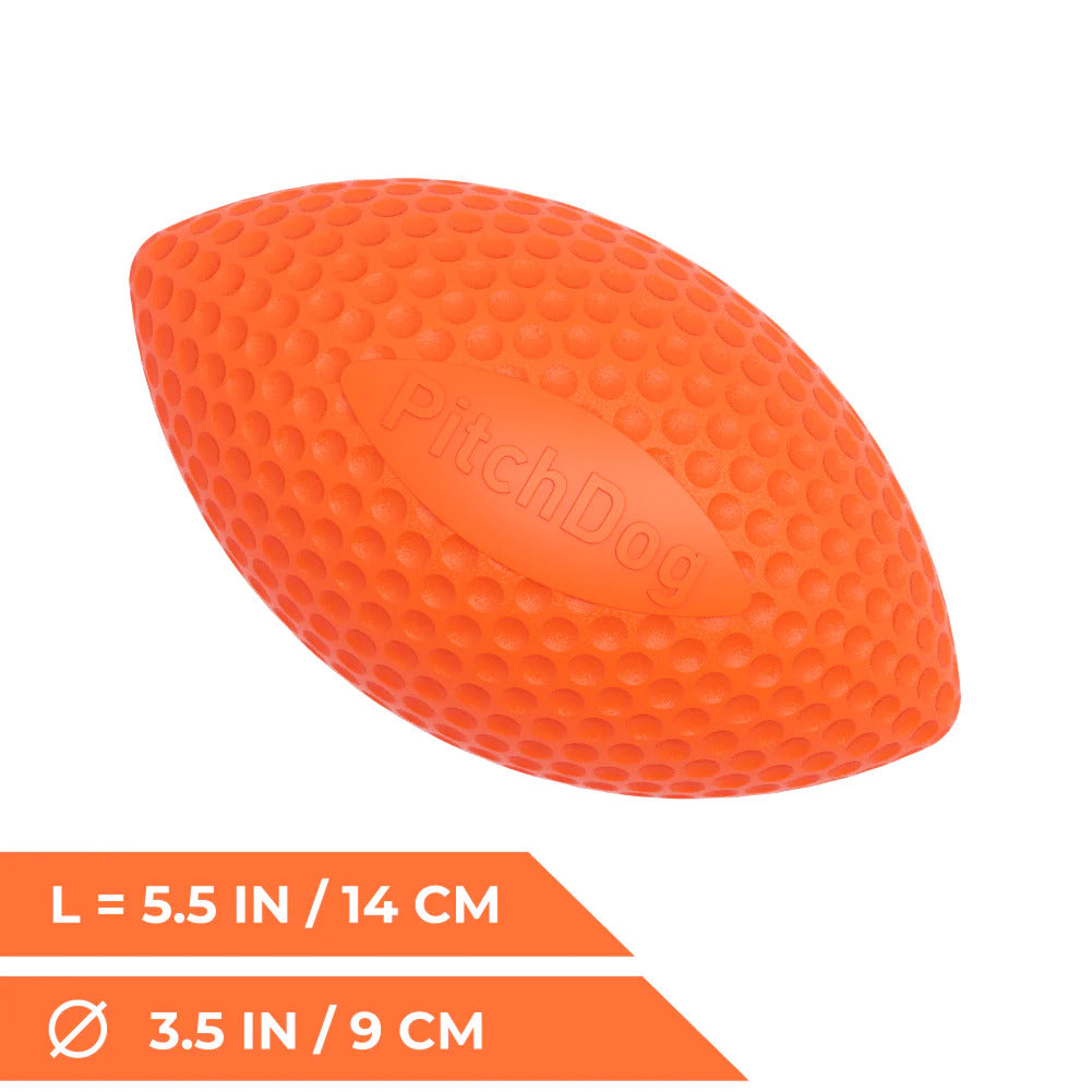 PitchDog Football Dog Toy - Orange