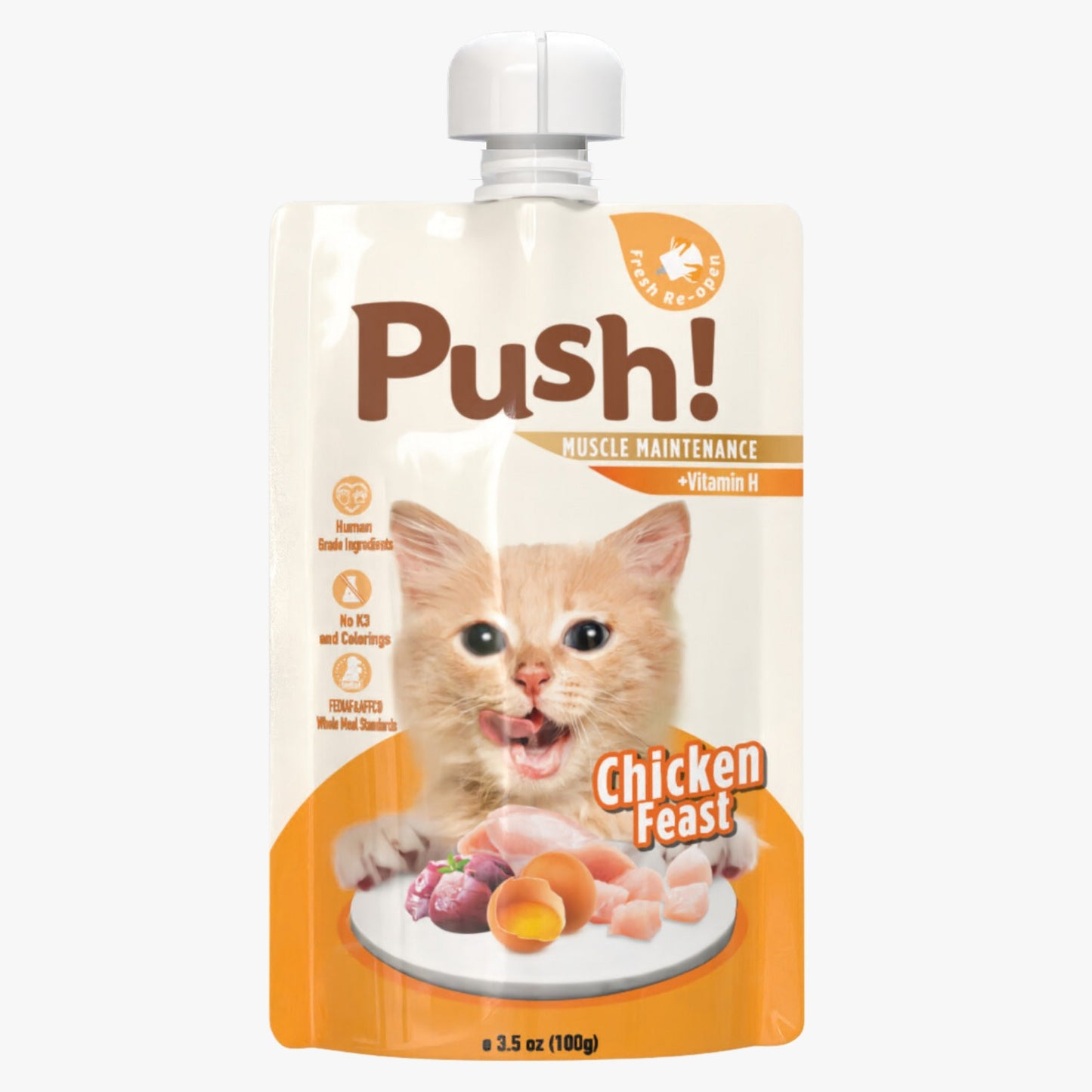 Push! Cat Wet Food - Chicken w/ Vitamin H