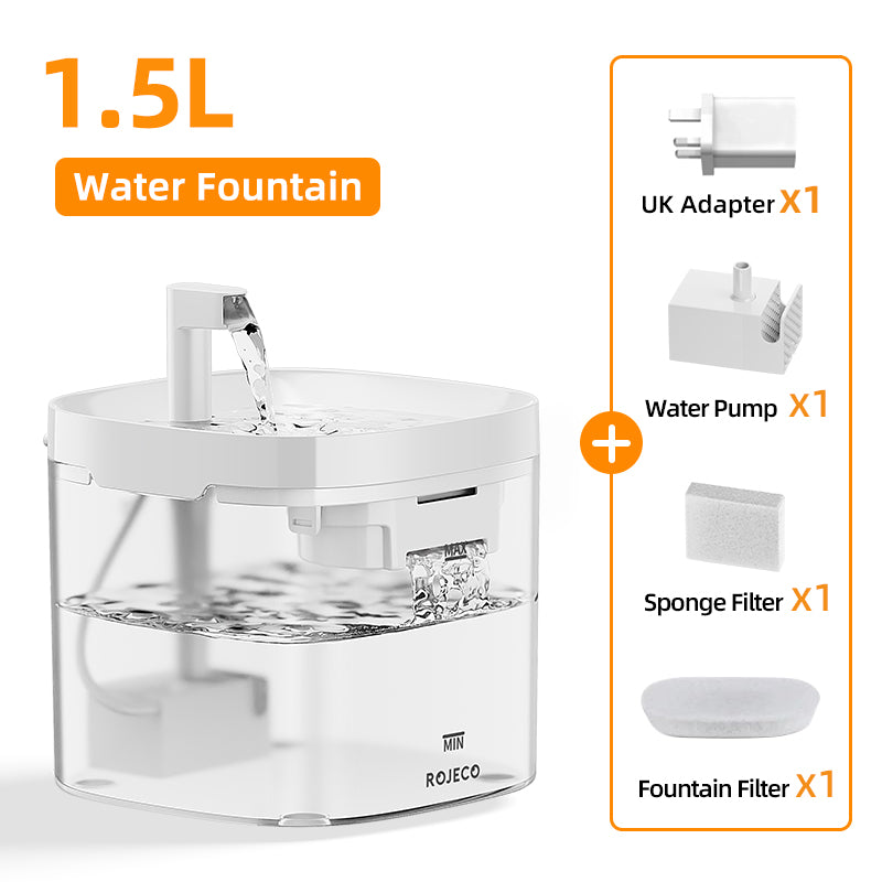 Rojeco 1.5L Pet Smart Water Fountain