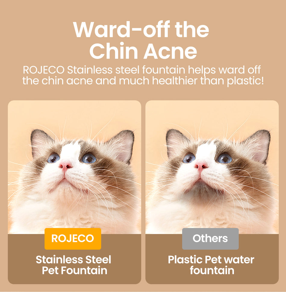 Rojeco 3.2L Stainless Steel Cat Water Fountain