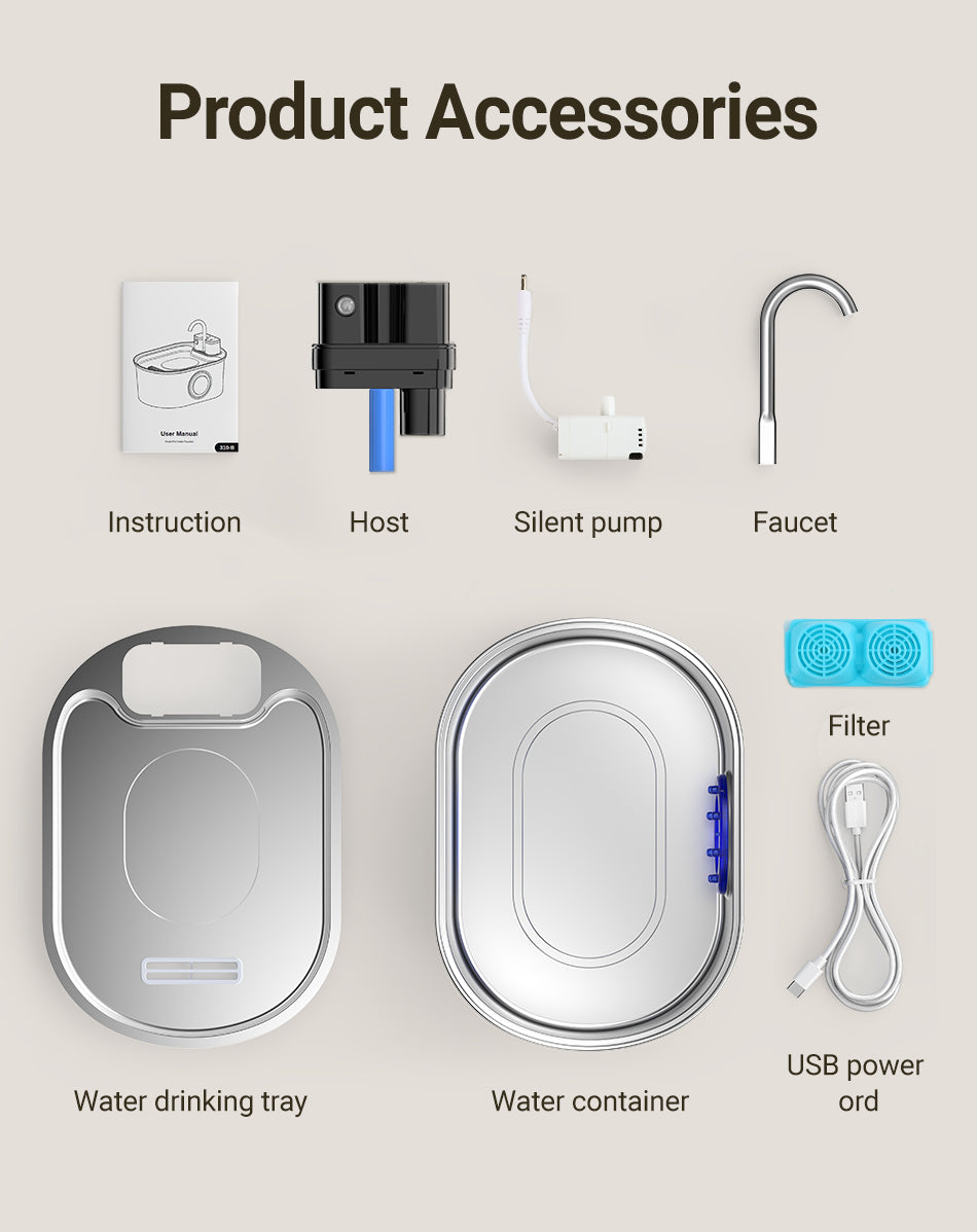 Rojeco 3.2L Wireless Pet Water Fountain