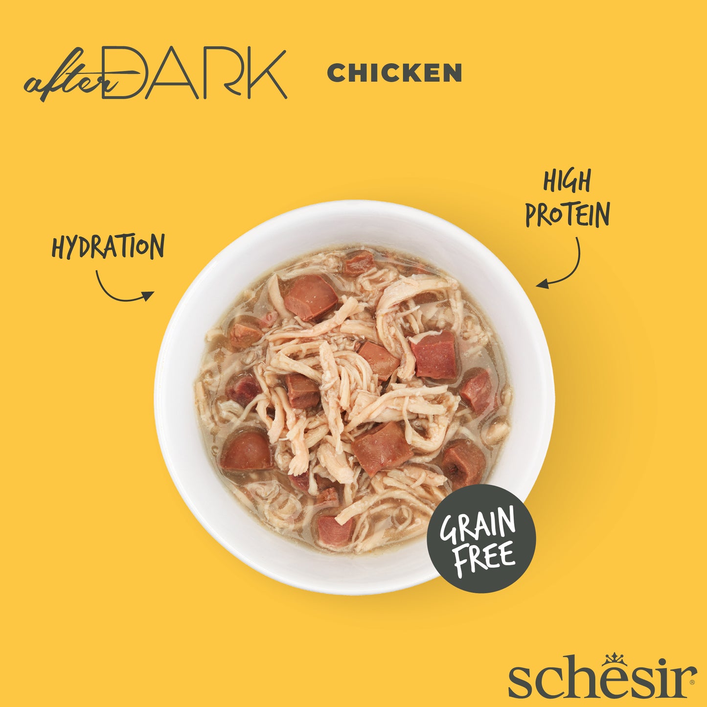 Schesir After Dark Chicken in Broth Wet Cat Food - 80g