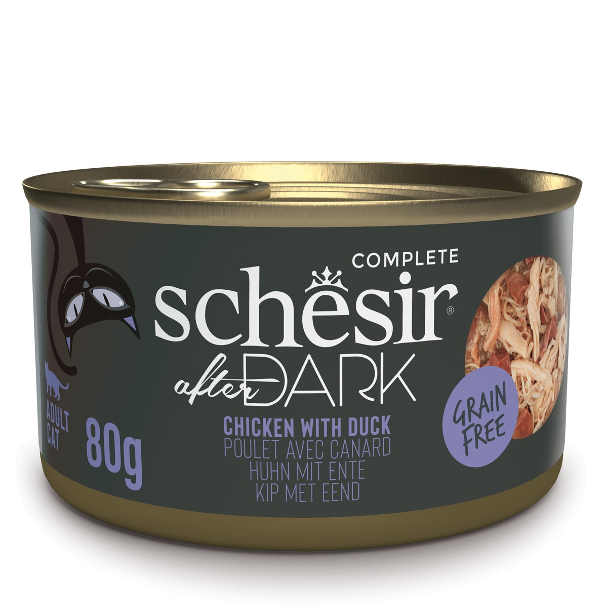 Schesir After Dark Chicken with Duck in Broth Wet Cat Food - 80g