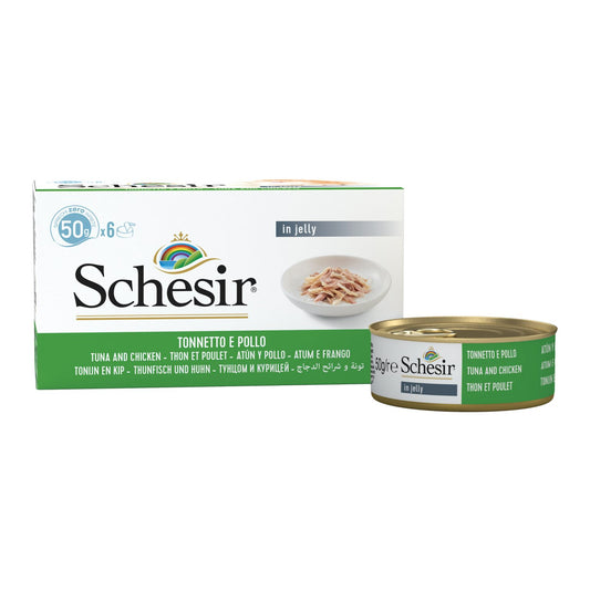 Schesir Multipack Tuna with Chicken Wet Cat Food - 50g (Pack of 6)