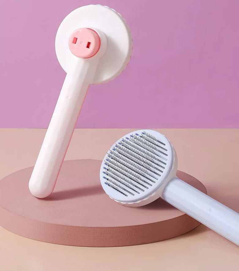 Funny Paws Self-Cleaning Brush - Blue