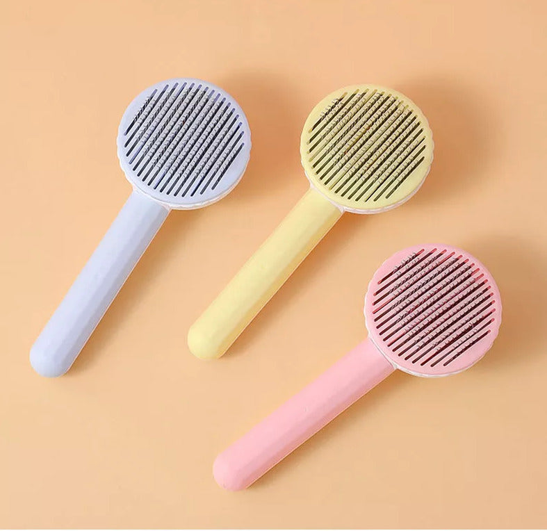 Funny Paws Self-Cleaning Brush - Blue