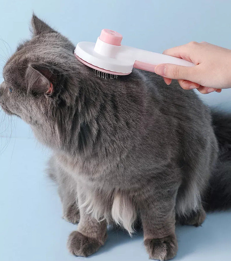 Funny Paws Self-Cleaning Brush - Yellow