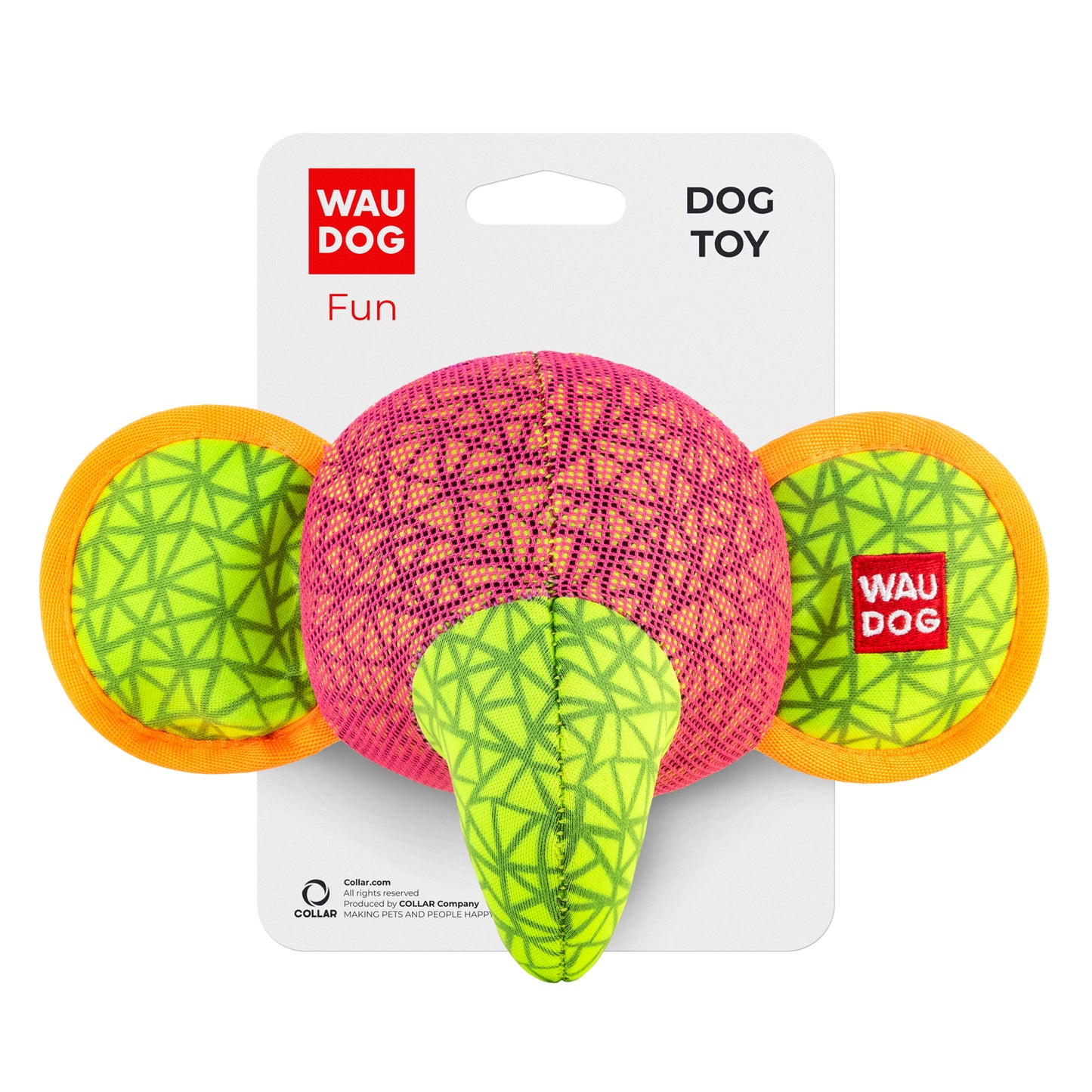 Waudog Elephant Fun Dog Toy - Pink