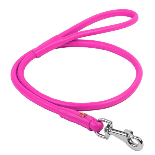 Waudog Glamour Leather Dog Leash - L - Pink