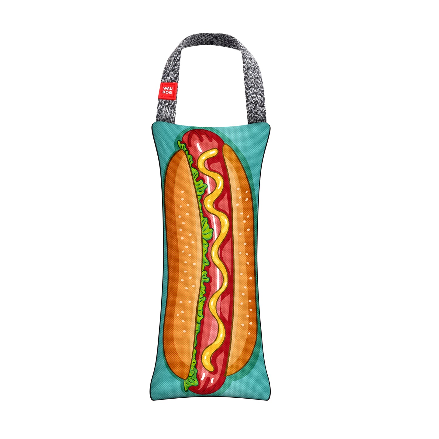 Waudog Hot Dog Fun Dog Toy w/ Squeaker - L