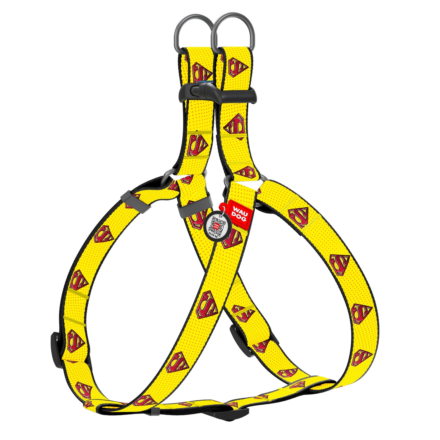 Waudog Nylon Dog Harness - Superman 2 - Plastic Buckle - S