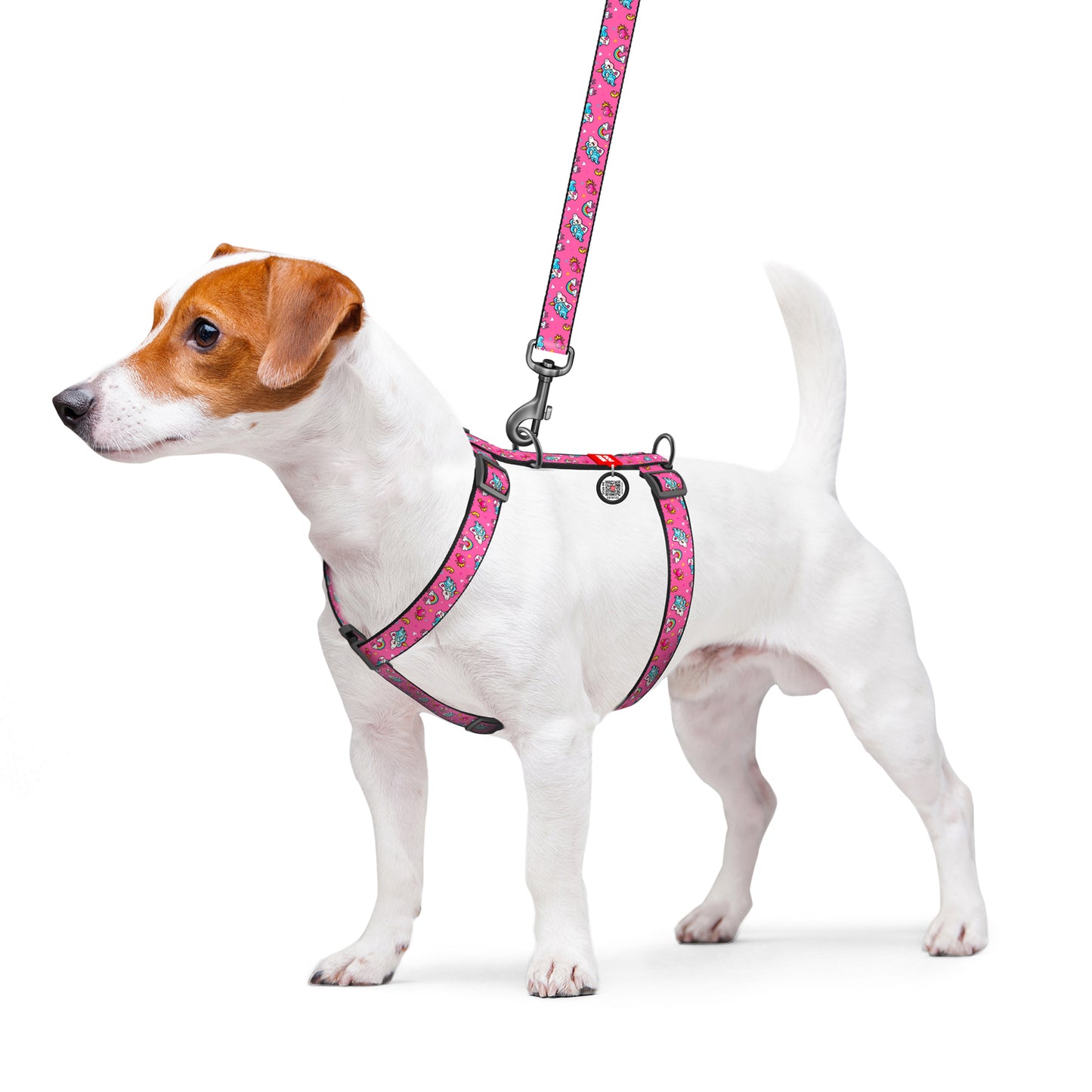 Waudog Nylon Dog Harness - Unicorns - Plastic Buckle - S