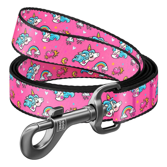 Waudog Nylon Dog Leash - Unicorns - L