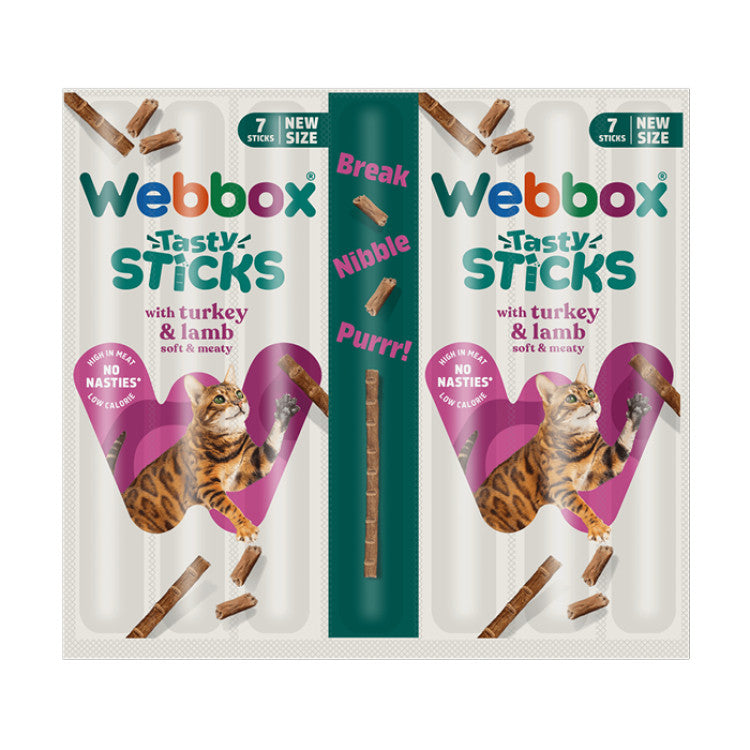 Webbox Cat Treat Tasty Sticks Turkey & Lamb - 30 g (6 pcs)