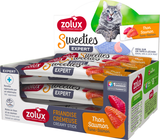 Zolux Sweeties Creamy Stick For Cat - Salmon- 48pcs/Box