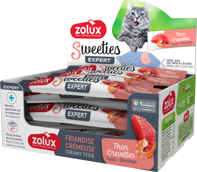 Zolux Sweeties Creamy Stick For Cat - Shrimp - 48pcs/Box