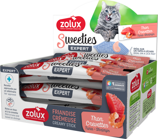 Zolux Sweeties Creamy Stick For Cat - Shrimp - 48pcs/Box