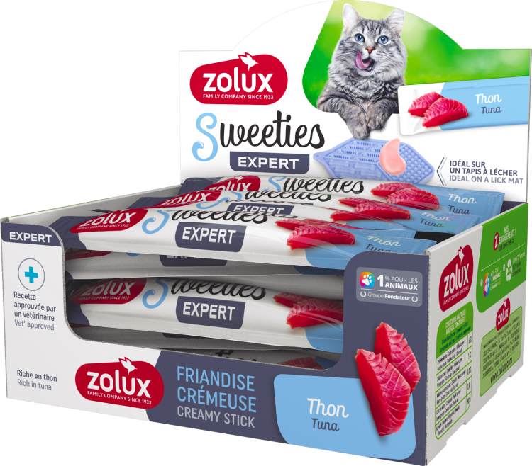 Zolux Sweeties Creamy Stick For Cat - Tuna - 48pcs/Box